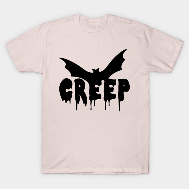 Creep Bat Gothic Aesthetic Grunge Vampiric Punk Halloween T-Shirt by Prolifictees